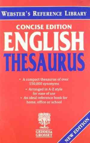 English Thesaurus websters Reference Library